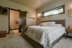 Iron Wood Lodge master bedroom with King bed. 